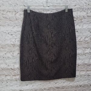 Vintage 80's Paul Harris Designs Womens Sz 8 Snake Print Pencil Skirt,